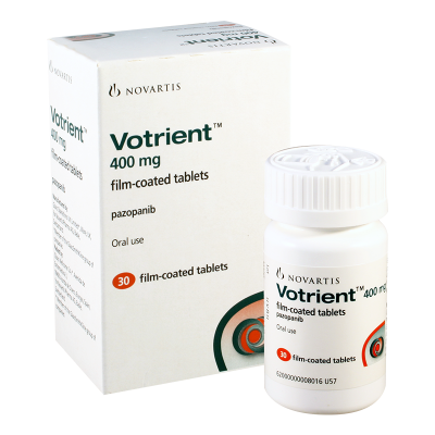 VOTRIENT 400 MG ( PAZOPANIB ) 30 FILM-COATED TABLETS